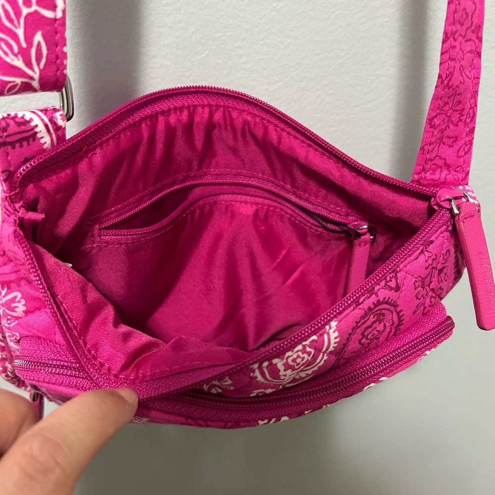 Vera Bradley Pink Quilted Shoulder/cross body Bag - Picture 7 of 11